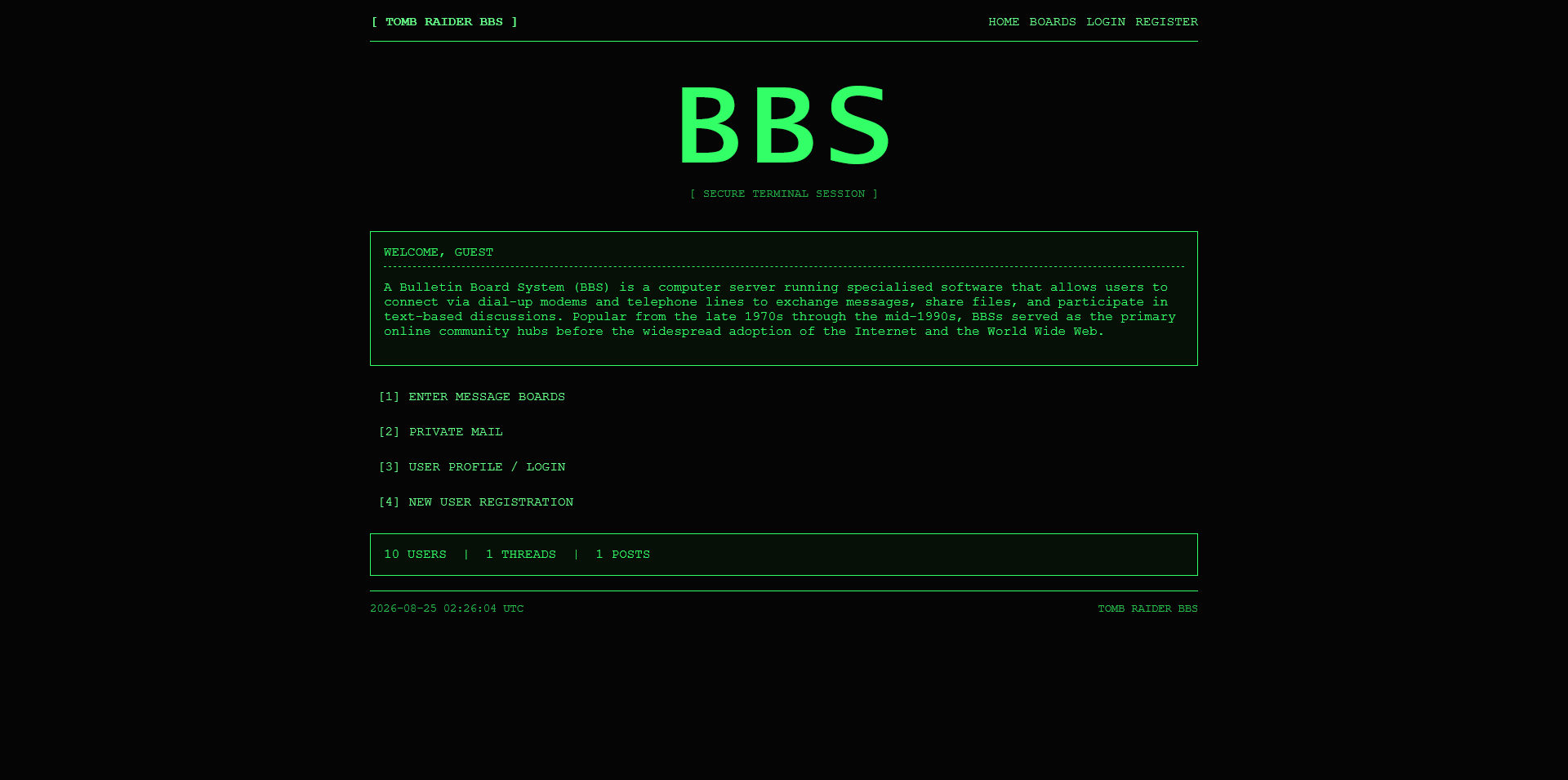 Tomb Raider BBS