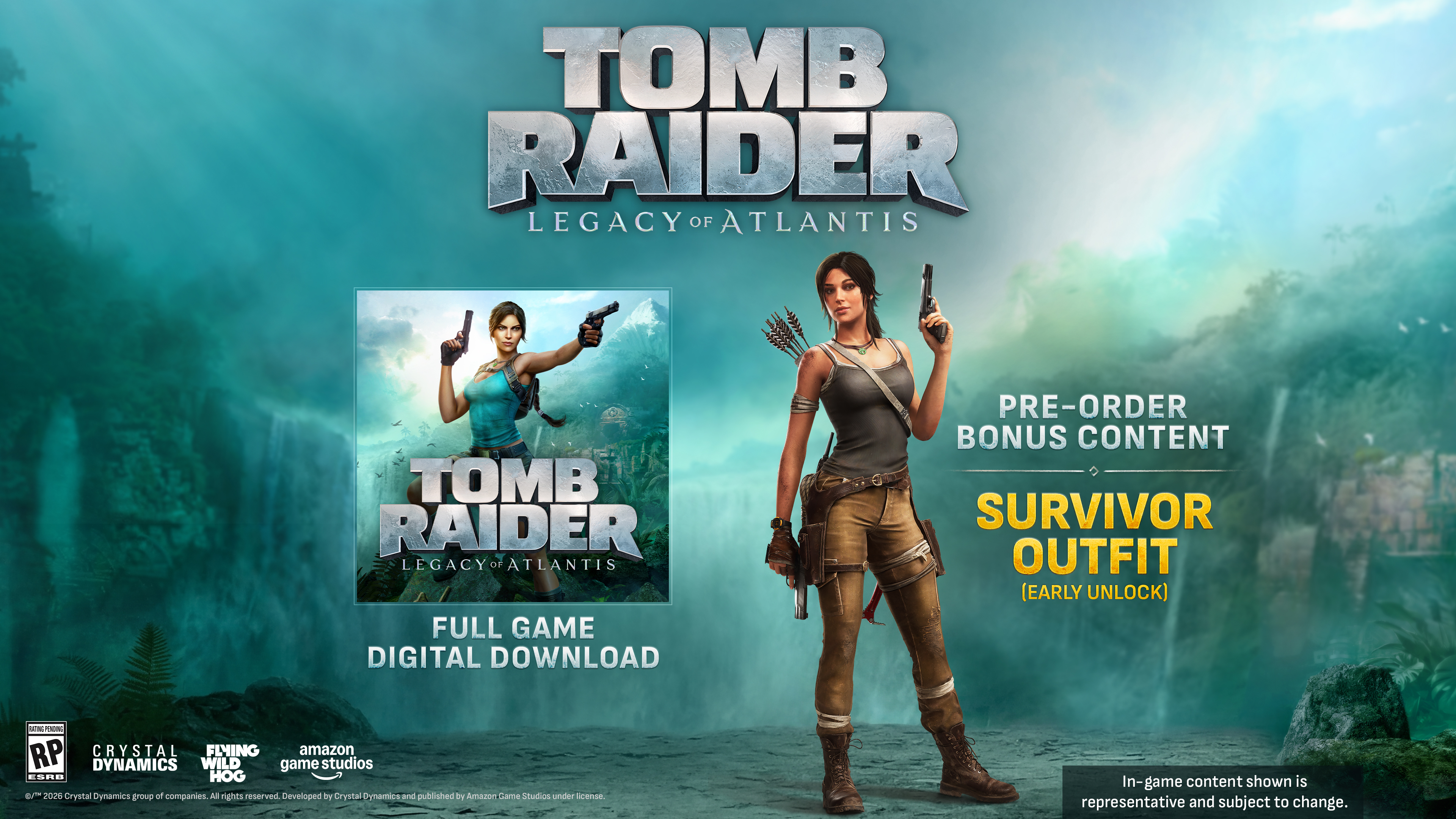 Tomb Raider Legacy of Atlantis, Crystal Dynamics, Flying Wild Hog, Amazon Game Studios