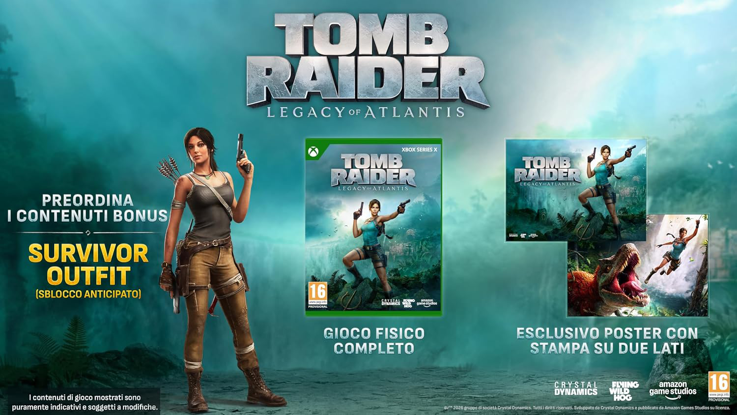 Tomb Raider Legacy of Atlantis, Crystal Dynamics, Flying Wild Hog, Amazon Game Studios