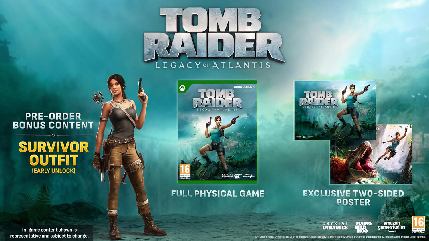 Tomb Raider Legacy of Atlantis, Crystal Dynamics, Flying Wild Hog, Amazon Game Studios