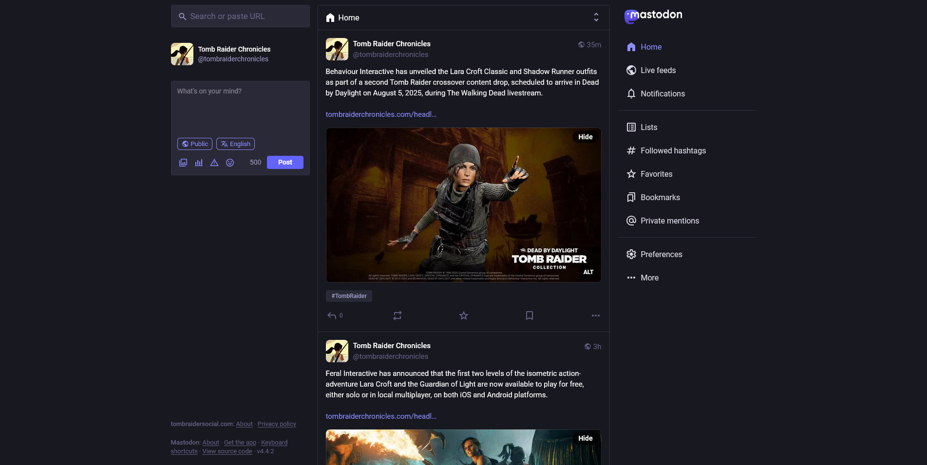 Tomb Raider Social