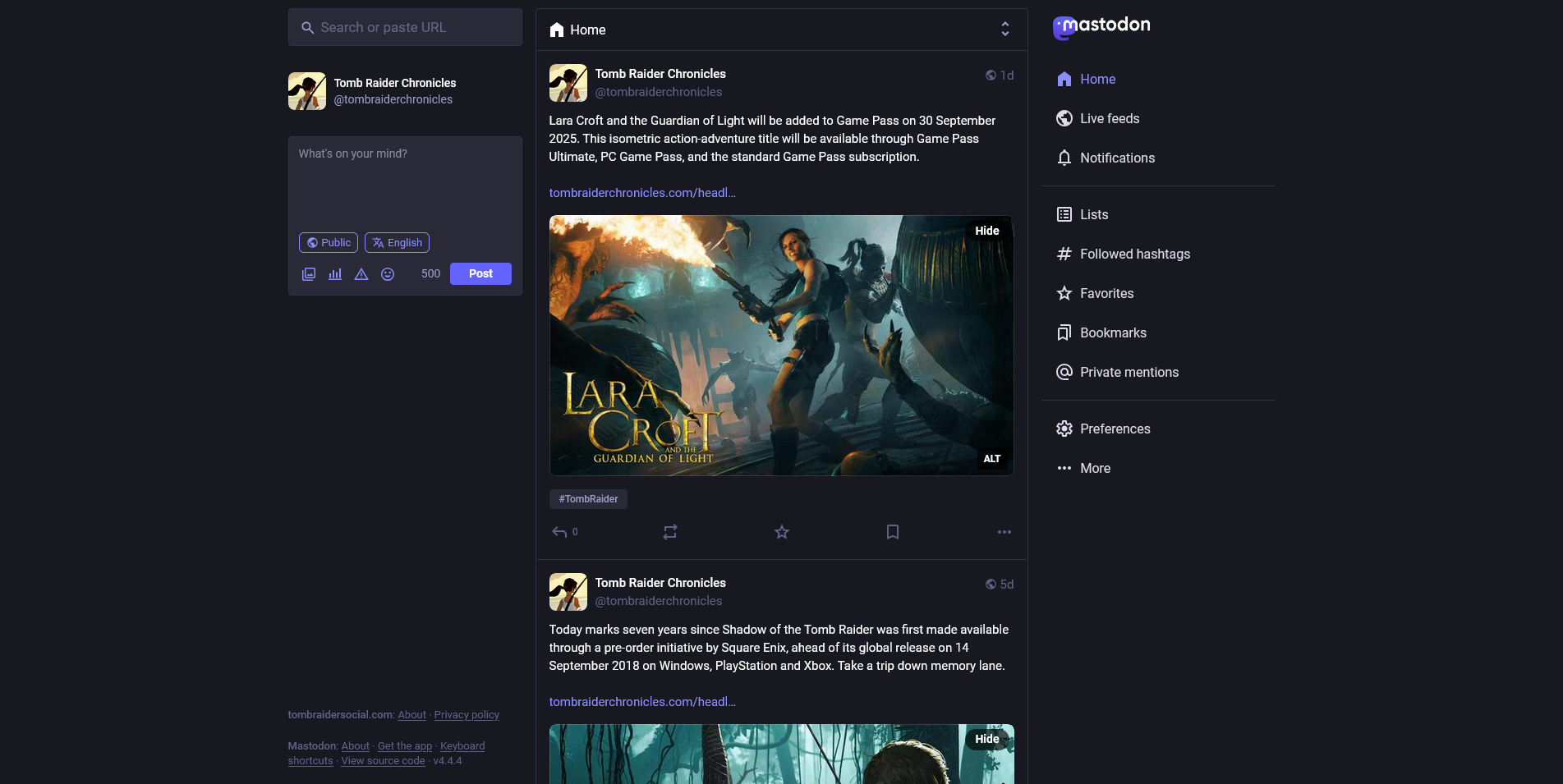 Tomb Raider Social