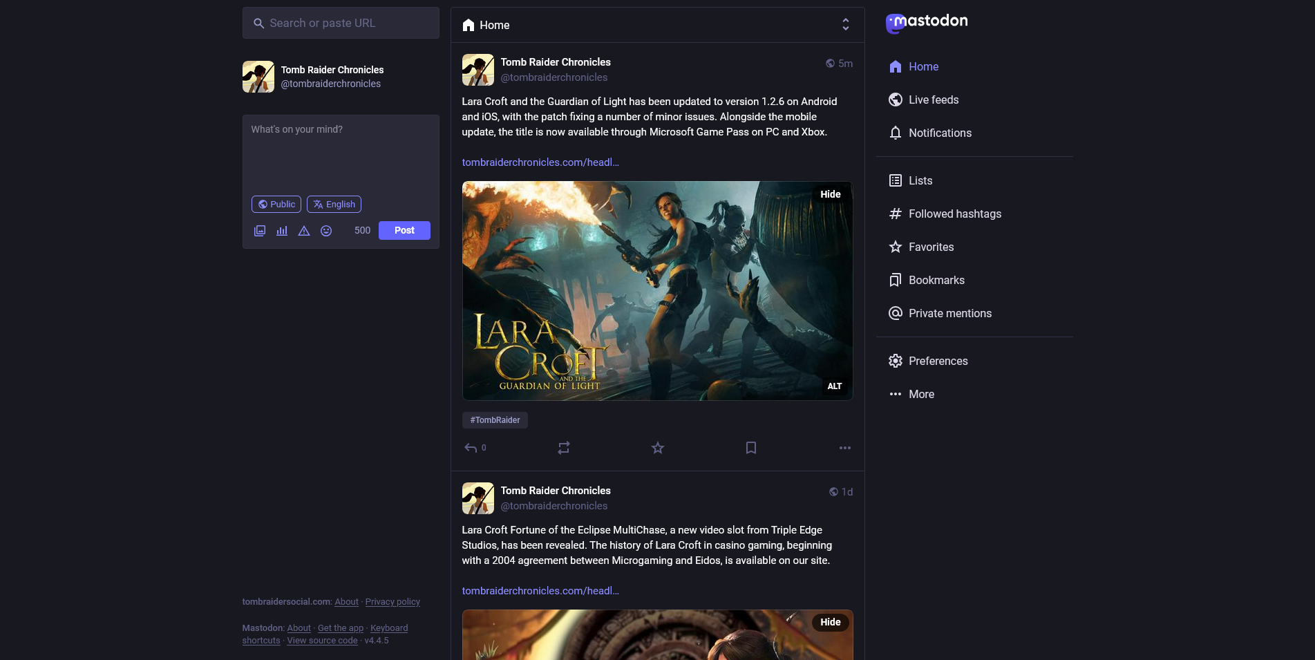 Tomb Raider Social