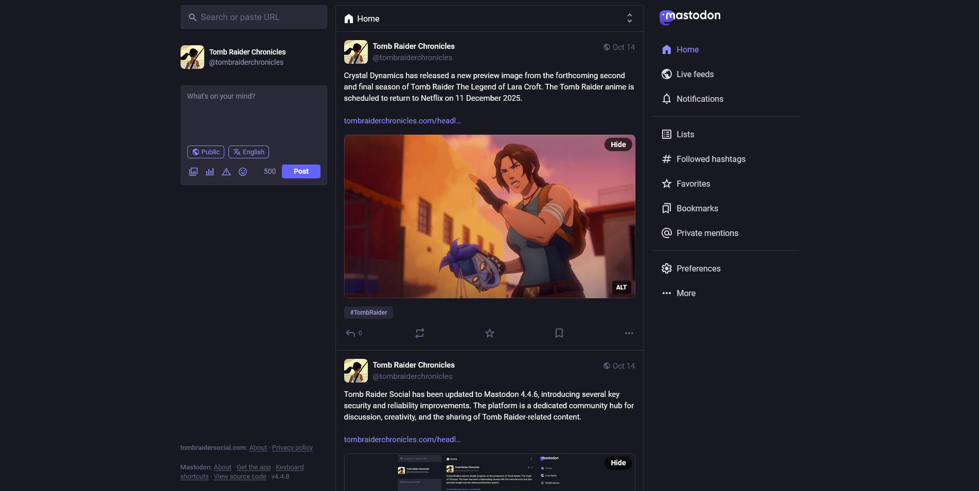 Tomb Raider Social