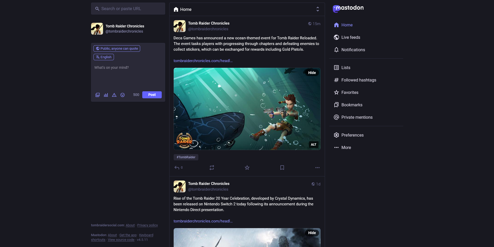 Tomb Raider Social