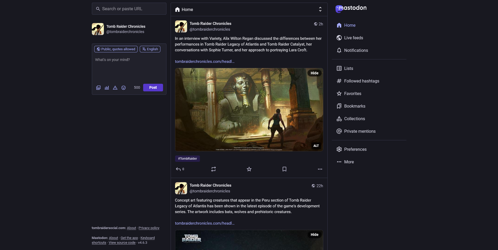 Tomb Raider Social
