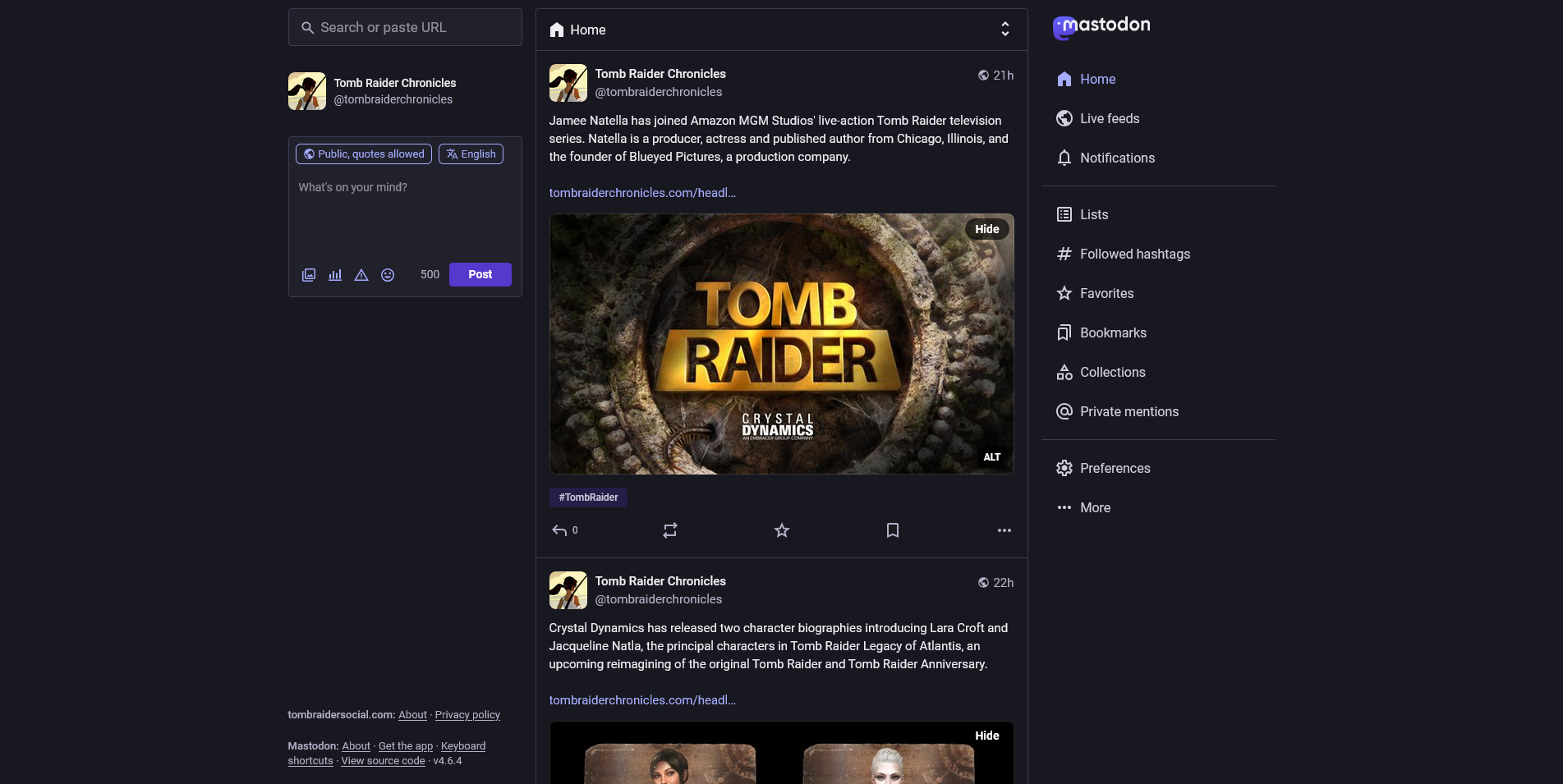 Tomb Raider Social