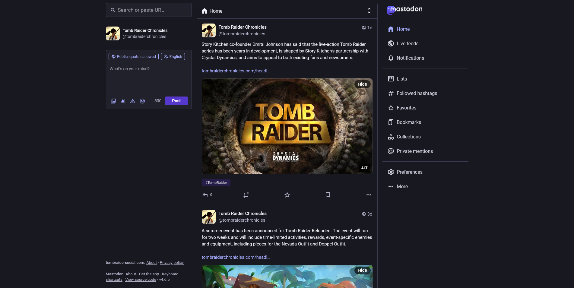 Tomb Raider Social