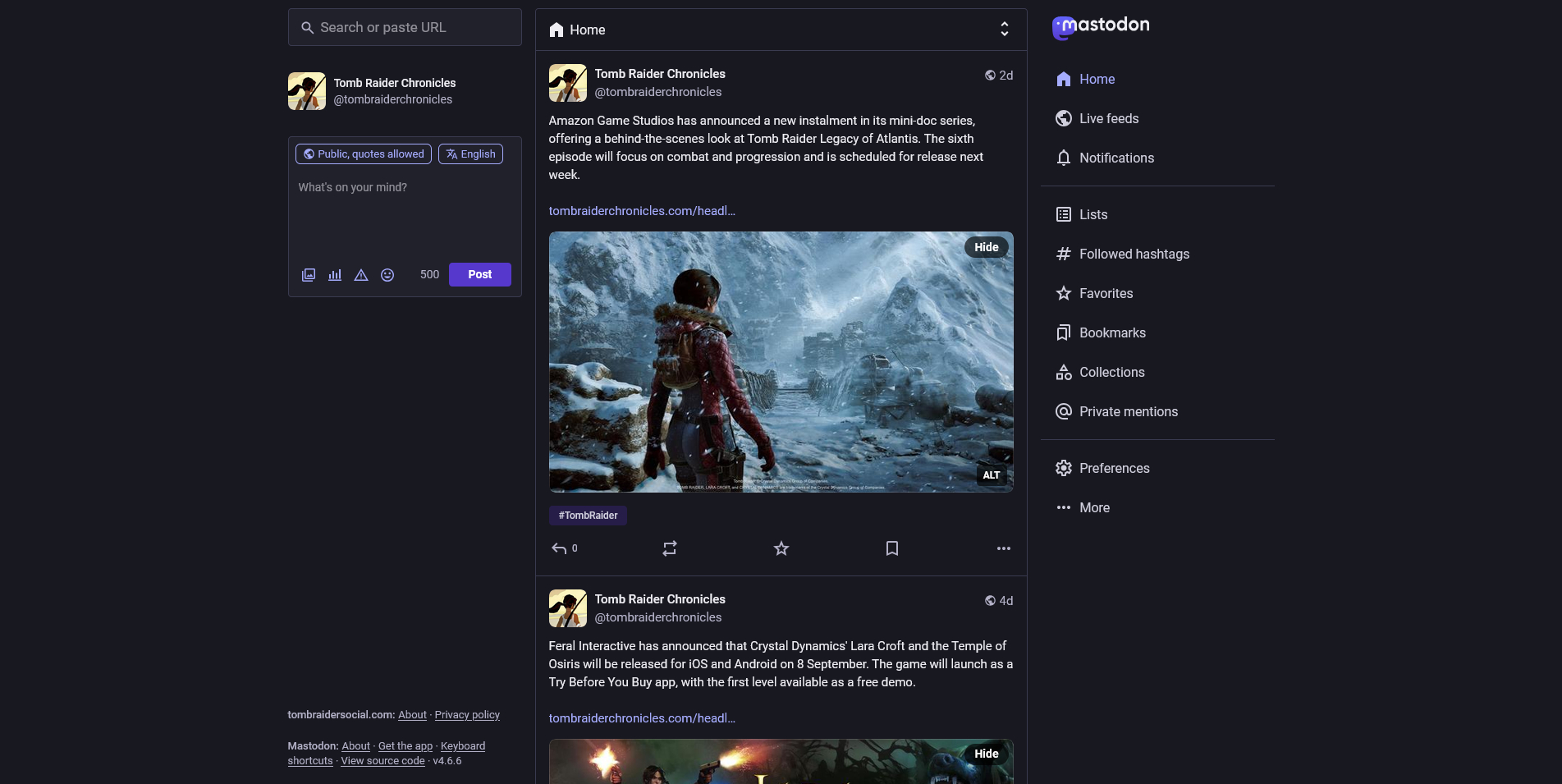 Tomb Raider Social