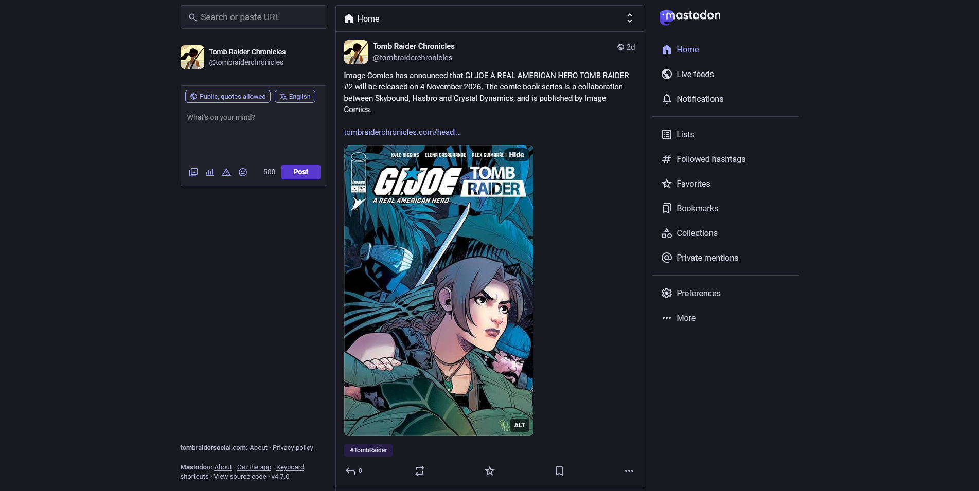 Tomb Raider Social