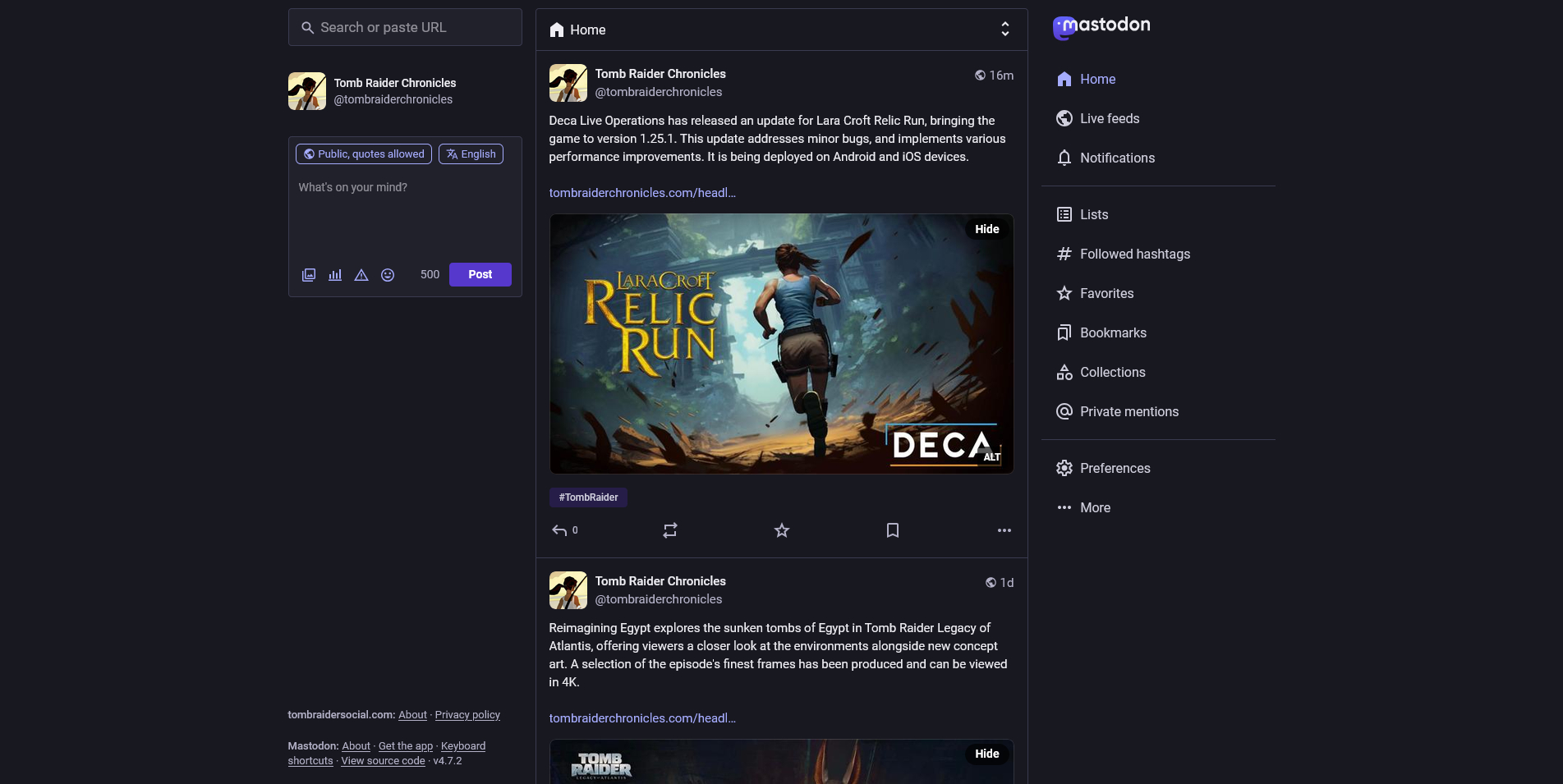 Tomb Raider Social
