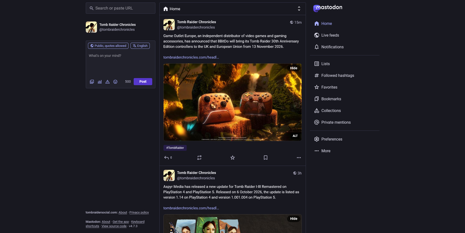 Tomb Raider Social