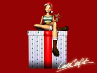 Lara Croft Christmas Wallpaper