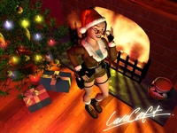 Lara Croft Christmas Wallpaper