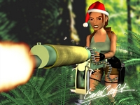 Lara Croft Christmas Wallpaper