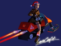 Lara Croft Christmas Wallpaper