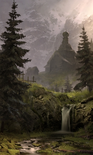 Rise of the Tomb Raider Conceptual Artwork Geothermal Valley