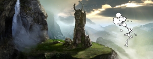 Tomb Raider from Crystal Dynamics Conceptual Artwork Cliffside Village