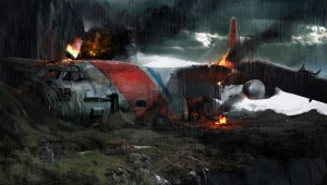 Tomb Raider from Crystal Dynamics Conceptual Artwork Cliffside Village