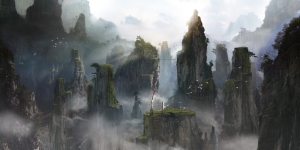 Tomb Raider from Crystal Dynamics Conceptual Artwork Cliffside Village