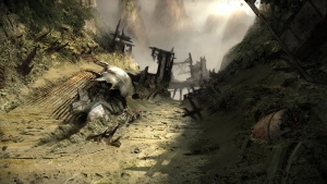 Tomb Raider from Crystal Dynamics Conceptual Artwork Cliffside Village