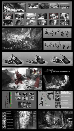 Tomb Raider from Crystal Dynamics Storyboards
