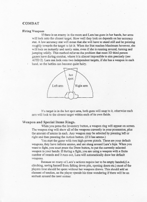 Tomb Raider Game Design Document 1.3 20.3.1995