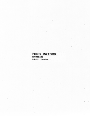 Tomb Raider Game Design Document 1.3 20.3.1995