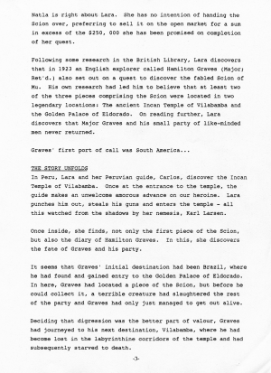 Tomb Raider Game Design Document 1.3 20.3.1995