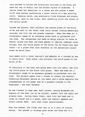 Tomb Raider Game Design Document 1.3 20.3.1995