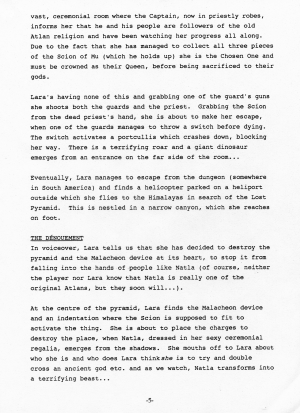 Tomb Raider Game Design Document 1.3 20.3.1995