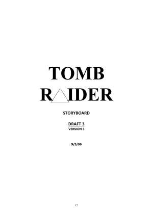 Tomb Raider Game Design Document 1.8 9.5.1996