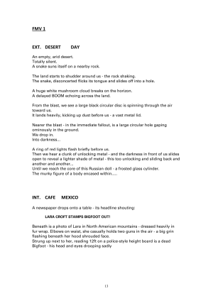 Tomb Raider Game Design Document 1.8 9.5.1996
