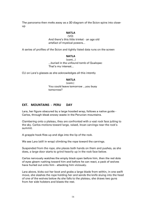 Tomb Raider Game Design Document 1.8 9.5.1996