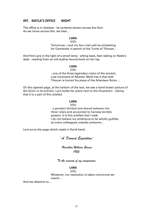 Tomb Raider Game Design Document 1.8 9.5.1996