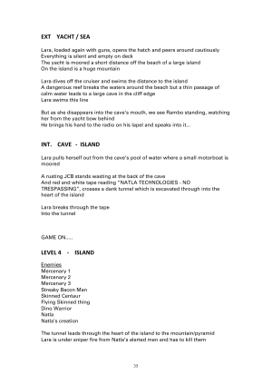 Tomb Raider Game Design Document 1.8 9.5.1996