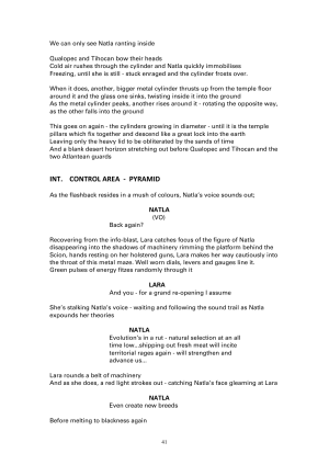 Tomb Raider Game Design Document 1.8 9.5.1996