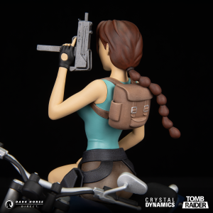 Tomb Raider Lara Croft Classic Motorbike Premium Statue from Dark Horse