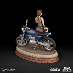Tomb Raider Lara Croft Classic Motorbike Premium Statue from Dark Horse