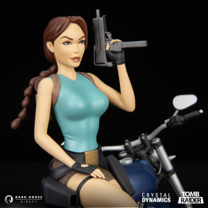 Tomb Raider Lara Croft Classic Motorbike Premium Statue from Dark Horse
