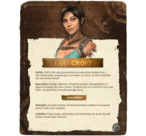 Tomb Raider Legacy of Atlantis Character Cards Lara Croft