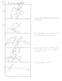 Tomb Raider Legend Storyboard Sketches