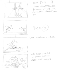 Tomb Raider Legend Storyboard Sketches