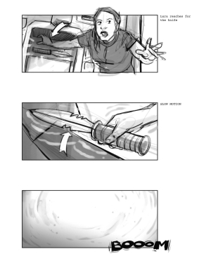 Cancelled Tomb Raider Motion Picture Reboot Storyboards by Jake Lunt Davies