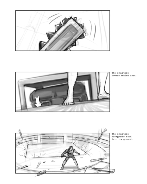 Cancelled Tomb Raider Motion Picture Reboot Storyboards by Jake Lunt Davies