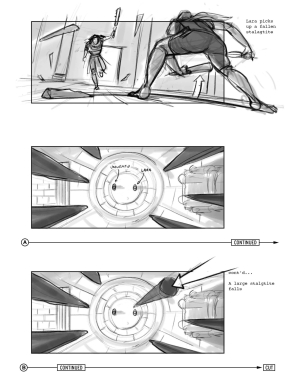 Cancelled Tomb Raider Motion Picture Reboot Storyboards by Jake Lunt Davies