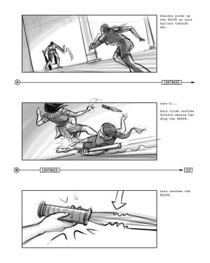 Cancelled Tomb Raider Motion Picture Reboot Storyboards by Jake Lunt Davies