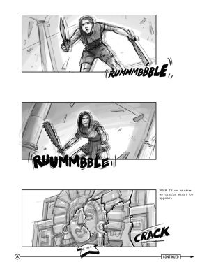 Cancelled Tomb Raider Motion Picture Reboot Storyboards by Jake Lunt Davies