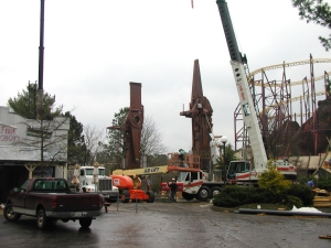 Tomb Raider The Ride (Firefall) at Paramount Kings Dominion Construction Photographs