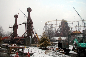 Tomb Raider The Ride (Firefall) at Paramount Kings Dominion Construction Photographs